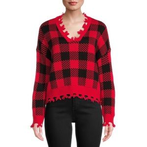 Red Plaid Sweater